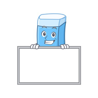 Yönetim Kurulu silgi karakter maskot stiliyle sırıtarak