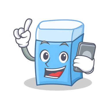 Telefon silgi karakter maskot stili ile
