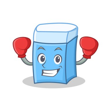 Boks silgi karakter maskot stili