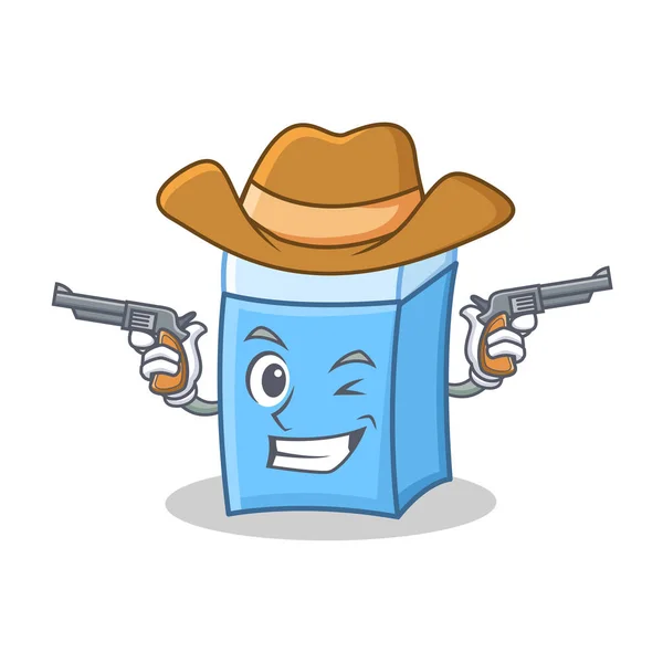 Cowboy borracha personagem mascote estilo —  Vetores de Stock