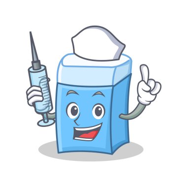 Hemşire silgi karakter maskot stili