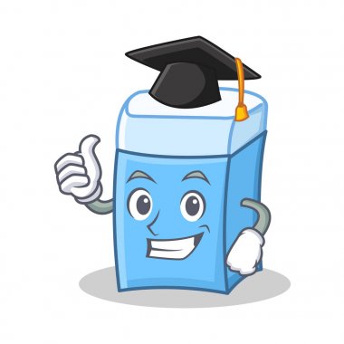 Mezuniyet silgi karakter maskot stili