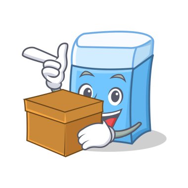 Kutu silgi karakter maskot stili ile