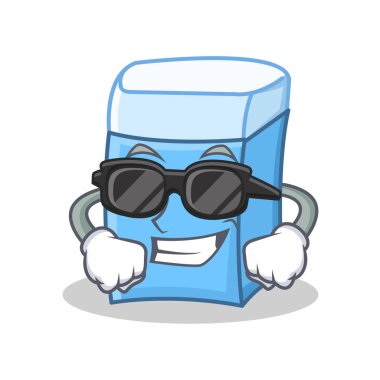 Süper cool silgi karakter maskot stili