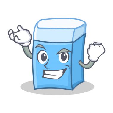 Başarılı silgi karakter maskot stili