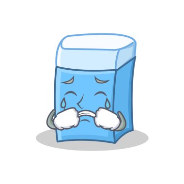 Ağlayan silgi karakter maskot stili