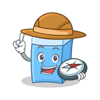 Explorer silgi karakter maskot stili