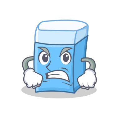 Kızgın silgi karakter maskot stili