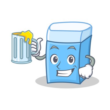 Suyu silgi karakter maskot stili ile