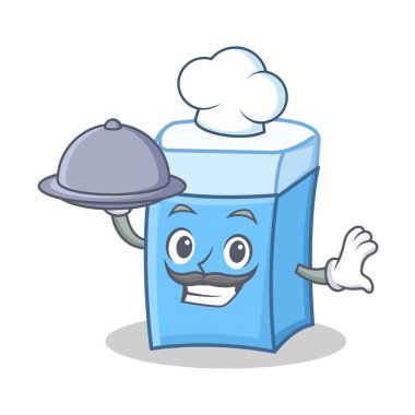 Şef gıda silgi karakter maskot stili ile