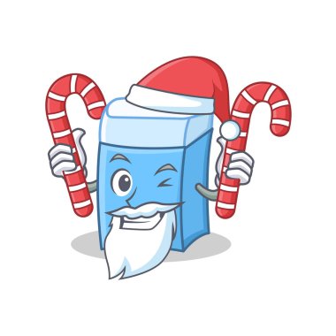 Santa şeker silgi karakter maskot stili ile