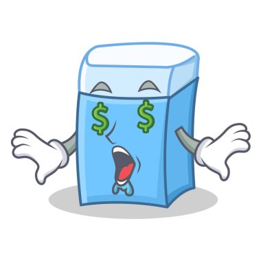 Para göz silgi karakter maskot stili