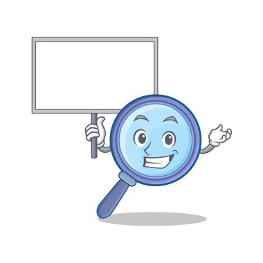 Yönetim Kurulu Büyüteç karakter karikatür getirmek