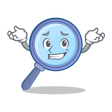 Sırıtan Büyüteç karakter karikatür