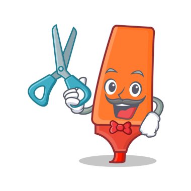 Fosforlu kalem karikatür karakter stilini berber