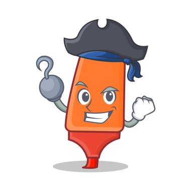 Korsan vurgulayıcı karikatür karakter stili