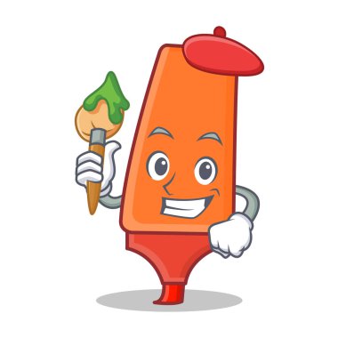 Sanatçı vurgulayıcı karikatür karakter stili