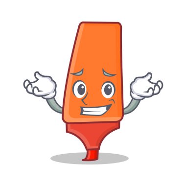 Sırıtan vurgulayıcı karikatür karakter stili