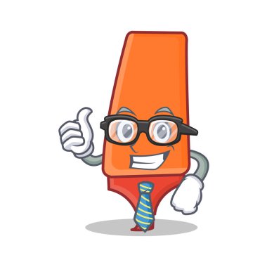 İşadamı vurgulayıcı karikatür karakter stili