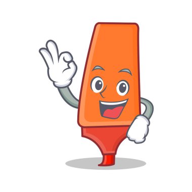 Fosforlu kalem karikatür karakter stili Tamam