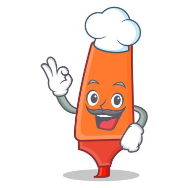 Şef vurgulayıcı karikatür karakter stili