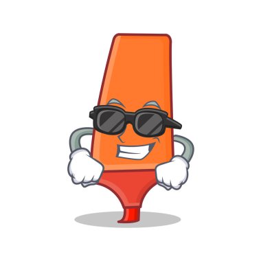 Süper cool vurgulayıcı karikatür karakter stili