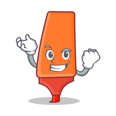 Başarılı vurgulayıcı karikatür karakter stili