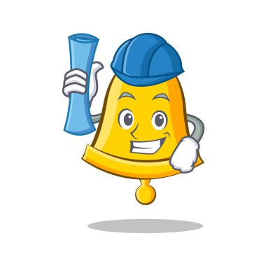 Mimar okul zili karakter karikatür