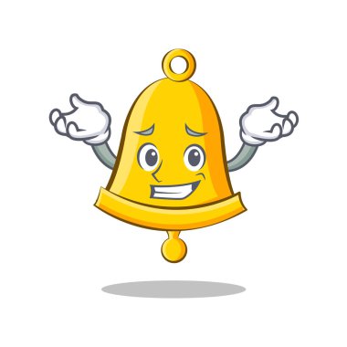 Sırıtan okul zili karakter karikatür