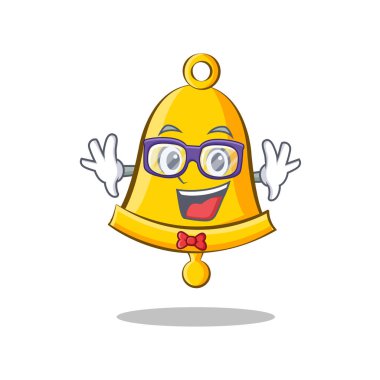 Geek okul zili karakter karikatür