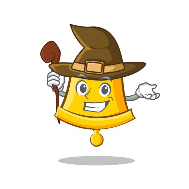 Cadı okul zili karakter karikatür