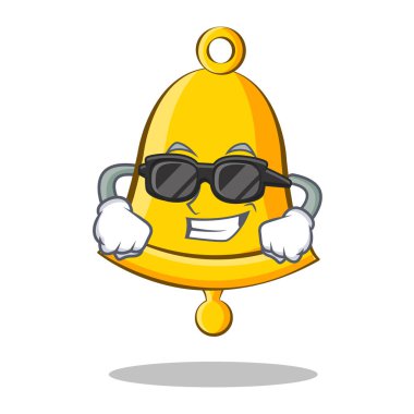 Süper cool okul zili karakter karikatür