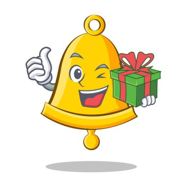 Hediye okul zili karakter karikatür ile