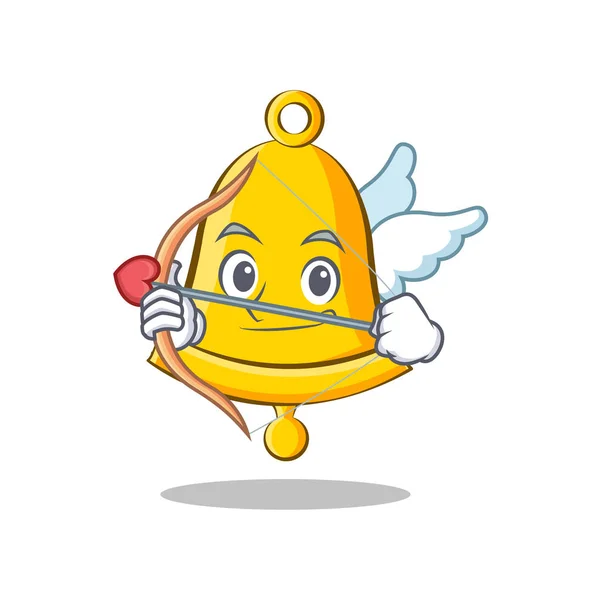 Cupid school bell karakter cartoon — Stockvector