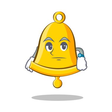 Bekleyen okul zili karakter karikatür