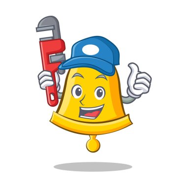 Tesisatçı okul zili karakter karikatür
