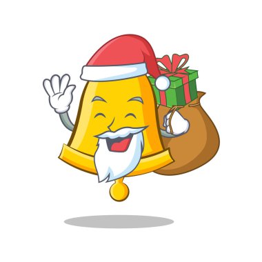 Noel Baba hediye okul zili karakter karikatür ile