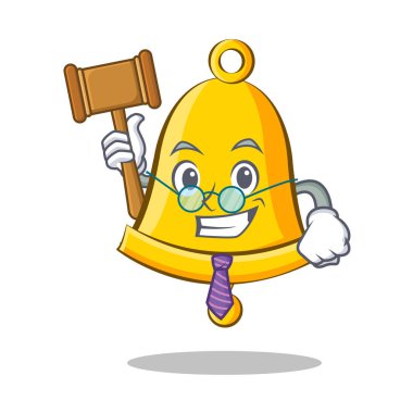 Yargıç okul zili karakter karikatür