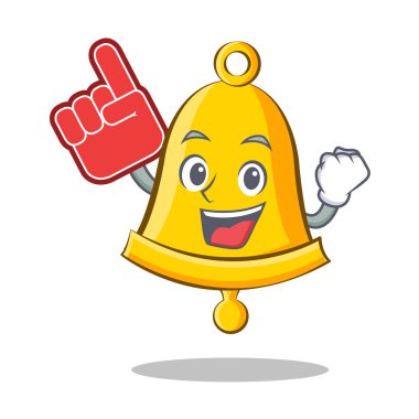 Köpük parmak okul zili karakter karikatür