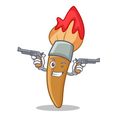 Kovboy boya fırça karakter karikatür