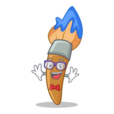 Geek boya fırça karakter karikatür