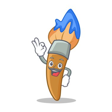 İyi boya fırça karakter karikatür