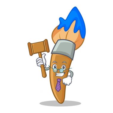 Yargıç boya fırça karakter karikatür