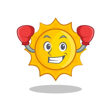 Boks şirin güneş karakter karikatür