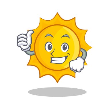 Şirin güneş karakter karikatür Yaşasın