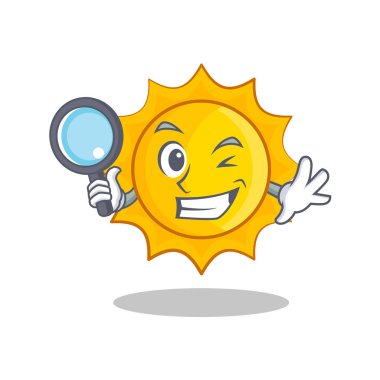 Dedektif şirin güneş karakter karikatür