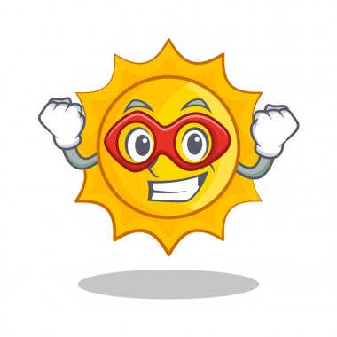 Süper kahraman şirin güneş karakter karikatür