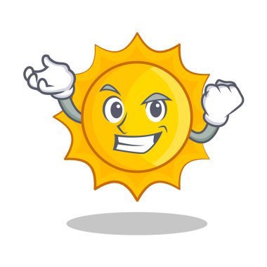 Başarılı şirin güneş karakter karikatür