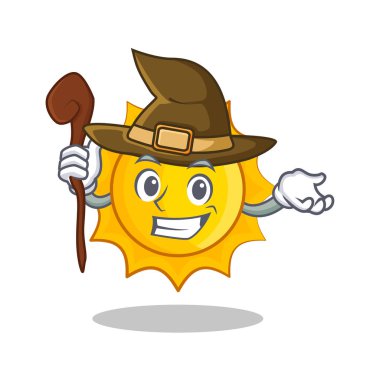 Cadı şirin güneş karakter karikatür