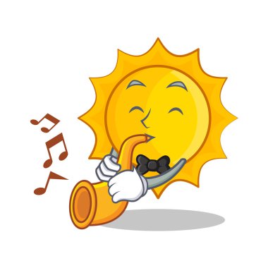 Trompet şirin güneş karakter karikatür ile
